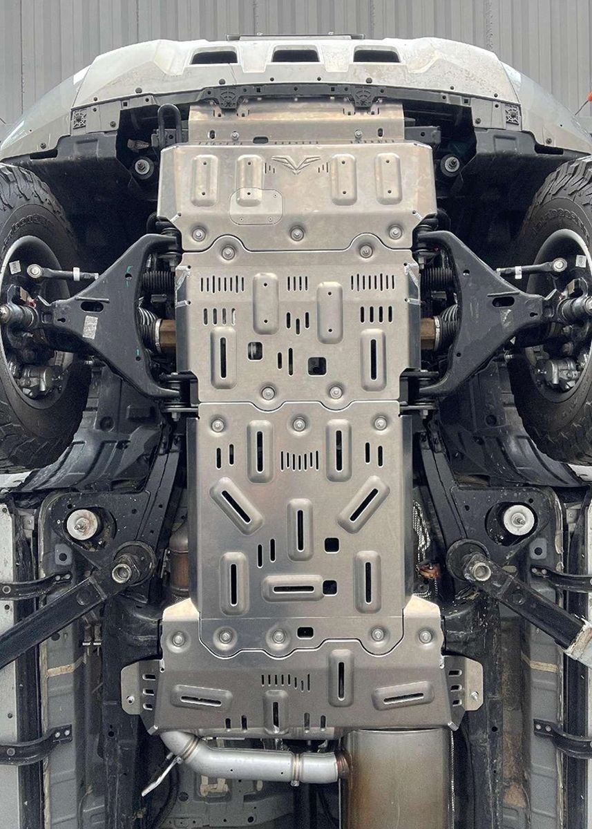 Защита алюминевая Falcon для радиатора, картера, РК, КПП Great Wall Poer дизель 2019-2024. Артикул 8119227484HB