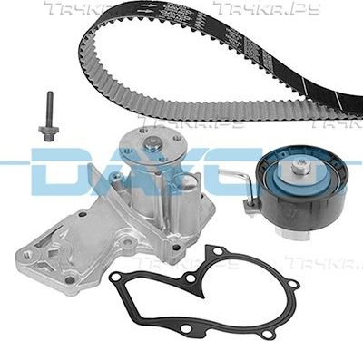 Помпа (водяной насос) с комплектом ремня ГРМ Dayco для Ford Fiesta VI 2013-2019. Артикул KTBWP9480