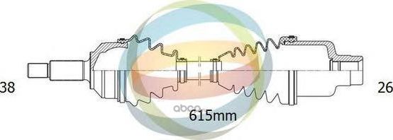 Вал приводной (ODM). Артикул 18211480