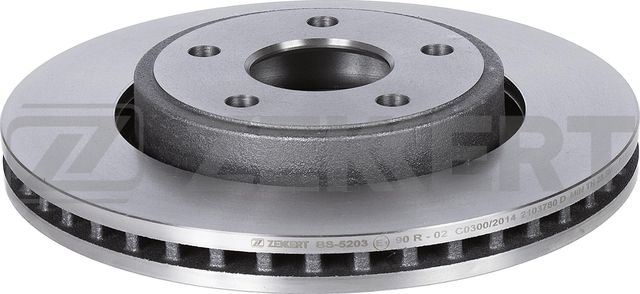 Тормозной диск Zekkert передний для Jeep Commander XK, XH 2005-2010. Артикул BS-5203