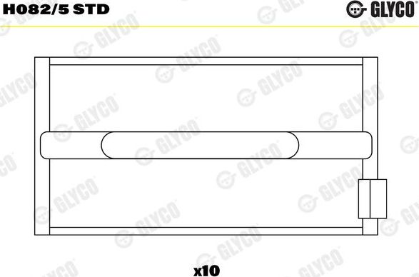 Вкладыши коренные Glyco (Бронза) для MAN M2000 1999-2005. Артикул H082/5 STD