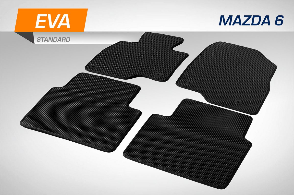 Коврики AutoFlex EVA (ЭВА, ЕВА) Standart для салона Mazda 6 III поколение седан 2012-2018 2018-2026. Артикул 6380201