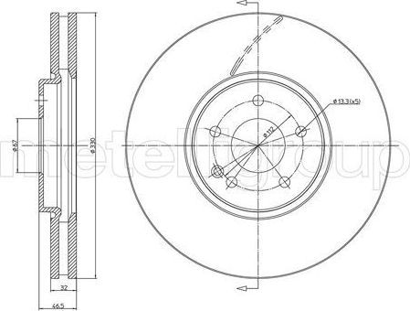 Тормозной диск Trusting для Chrysler Crossfire 2004-2007. Артикул DF1625