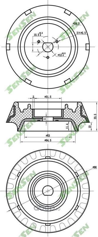 Опора амортизационной стойки (Sensen). Артикул M61092