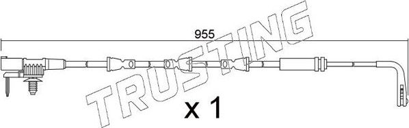 Датчик износа тормозных колодок  Trusting. Артикул SU.396