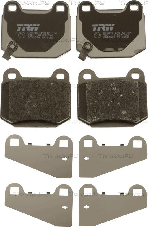 Тормозные колодки TRW COTEC задние для Mitsubishi Lancer IX 2004-2005. Артикул GDB3350