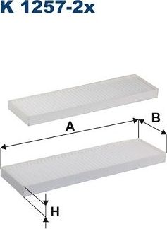 Салонный фильтр Filtron. Артикул K 1257-2x