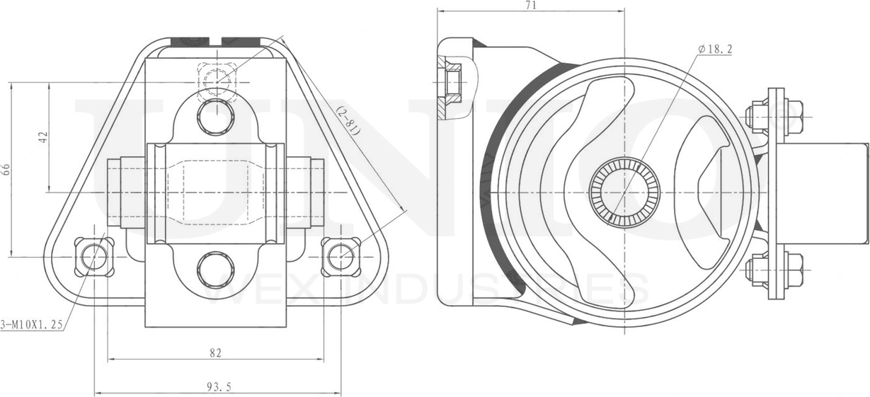 Опора двигателя (Unio). Артикул RMP-15022