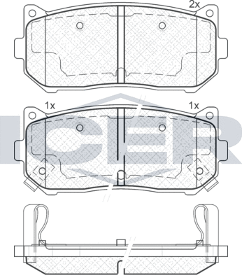 Тормозные колодки Icer. Артикул 181669