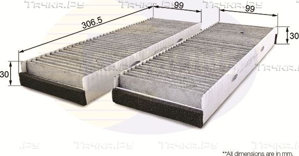 Салонный фильтр Comline для Volkswagen XL1 2014-2015. Артикул EKF164A