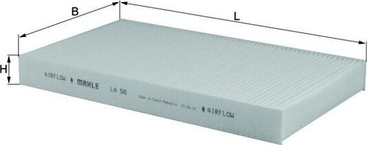 Салонный фильтр Mahle. Артикул LA 56