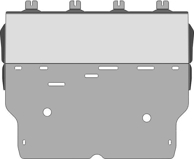 Защита алюминиевая АВС-Дизайн (4 мм) для картера, КПП Mitsubishi Outlander IV 2023-2026. Артикул 14.33ABC