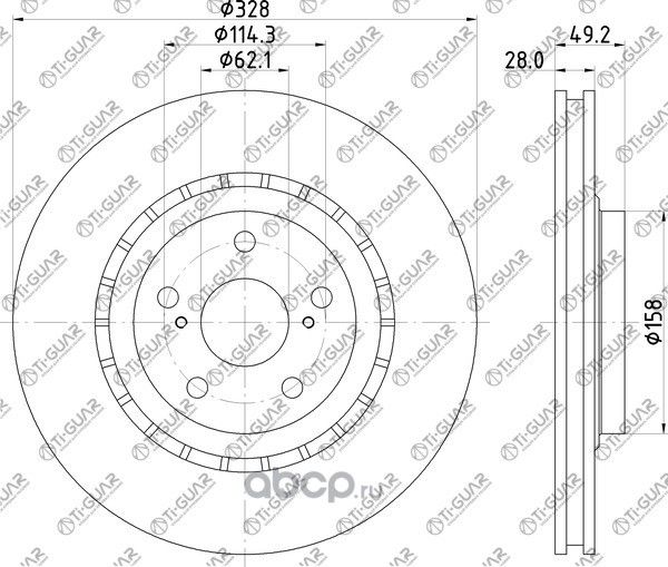 Диск тормозной (TI-Guar). Артикул TG4351248110