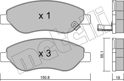 Тормозные колодки Metelli. Артикул 22-0777-0