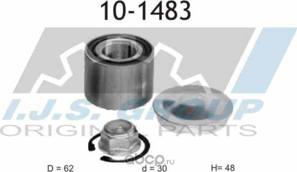 Подшипник ступичный DACIA  DOKKER 1.2/1.5D 12 (IJS). Артикул 101483