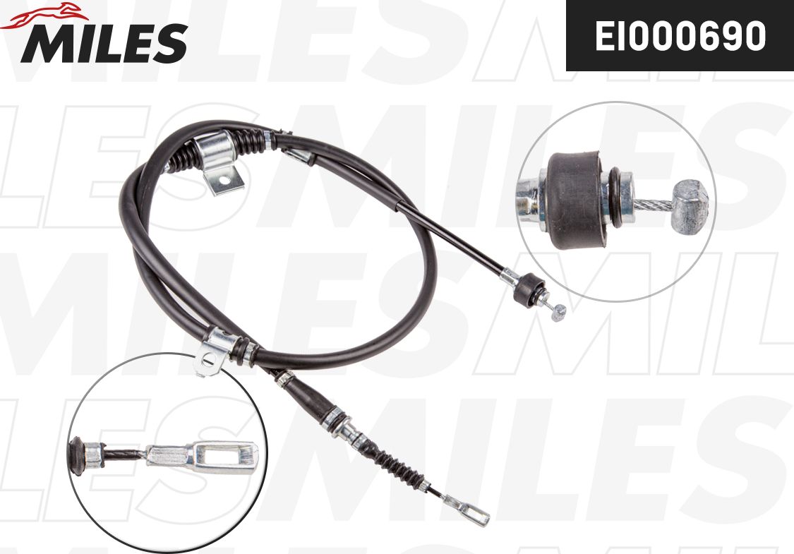 Трос ручника (тросик ручного тормоза) Miles. Артикул EI000690