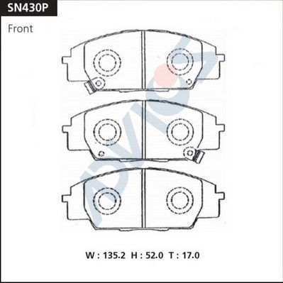 Тормозные колодки Advics передние для Rover 600 1993-1999. Артикул SN430P
