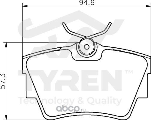 Колодки тормозные (Tyren). Артикул TYR1216871