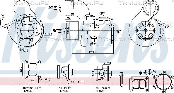 Турбина (турбокомпрессор) Nissens ** FACTORY NEW ** для Renault Premium I 1996-2006. Артикул 93618