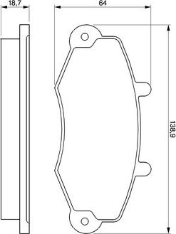 Тормозные колодки Bosch (Low-Metallic). Артикул 0 986 460 963