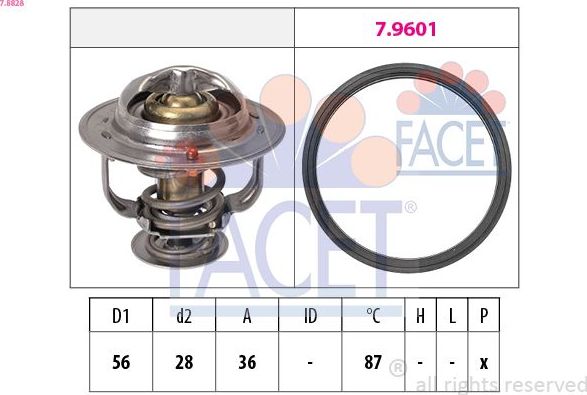Термостат Facet Made in Italy - OE Equivalent для Mitsubishi Outlander XL 2010-2012. Артикул 7.8828