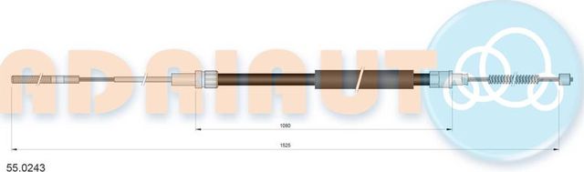Трос ручника (тросик ручного тормоза) Adriauto задний правый/левый для SEAT Toledo I 1991-1999. Артикул 55.0243