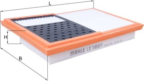 Воздушный фильтр Mahle-Knecht. Артикул LX 1850/1