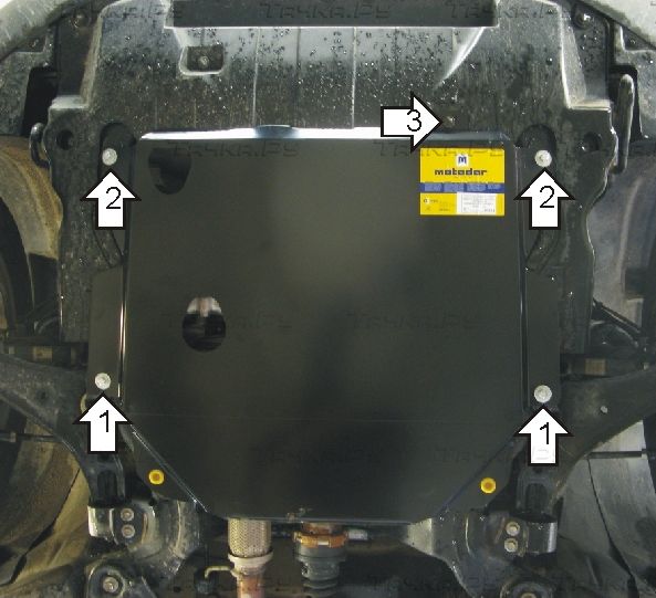 Защита Мотодор для картера, КПП Opel Antara 2006-2011. Артикул 03014