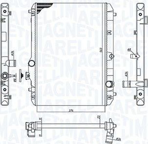 Радиатор охлаждения двигателя Magneti Marelli. Артикул 350213198600