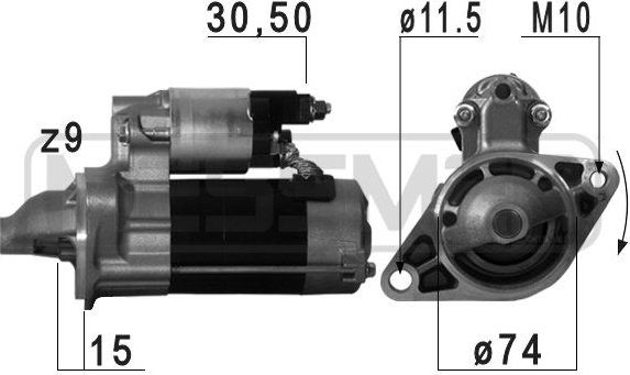 Стартер Era OEM для Toyota RAV4 III (XA30) 2008-2013. Артикул 220708