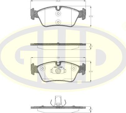 Тормозные колодки G.U.D.. Артикул GBP880133