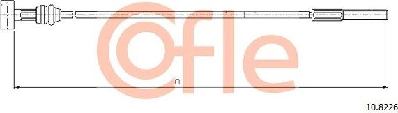 Трос ручника (тросик ручного тормоза) Cofle. Артикул 92.10.8226
