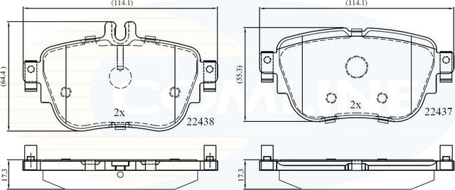 Тормозные колодки Comline для Mercedes-Benz E-Класс V (W213, S213, C238) 2016-2026. Артикул CBP02366