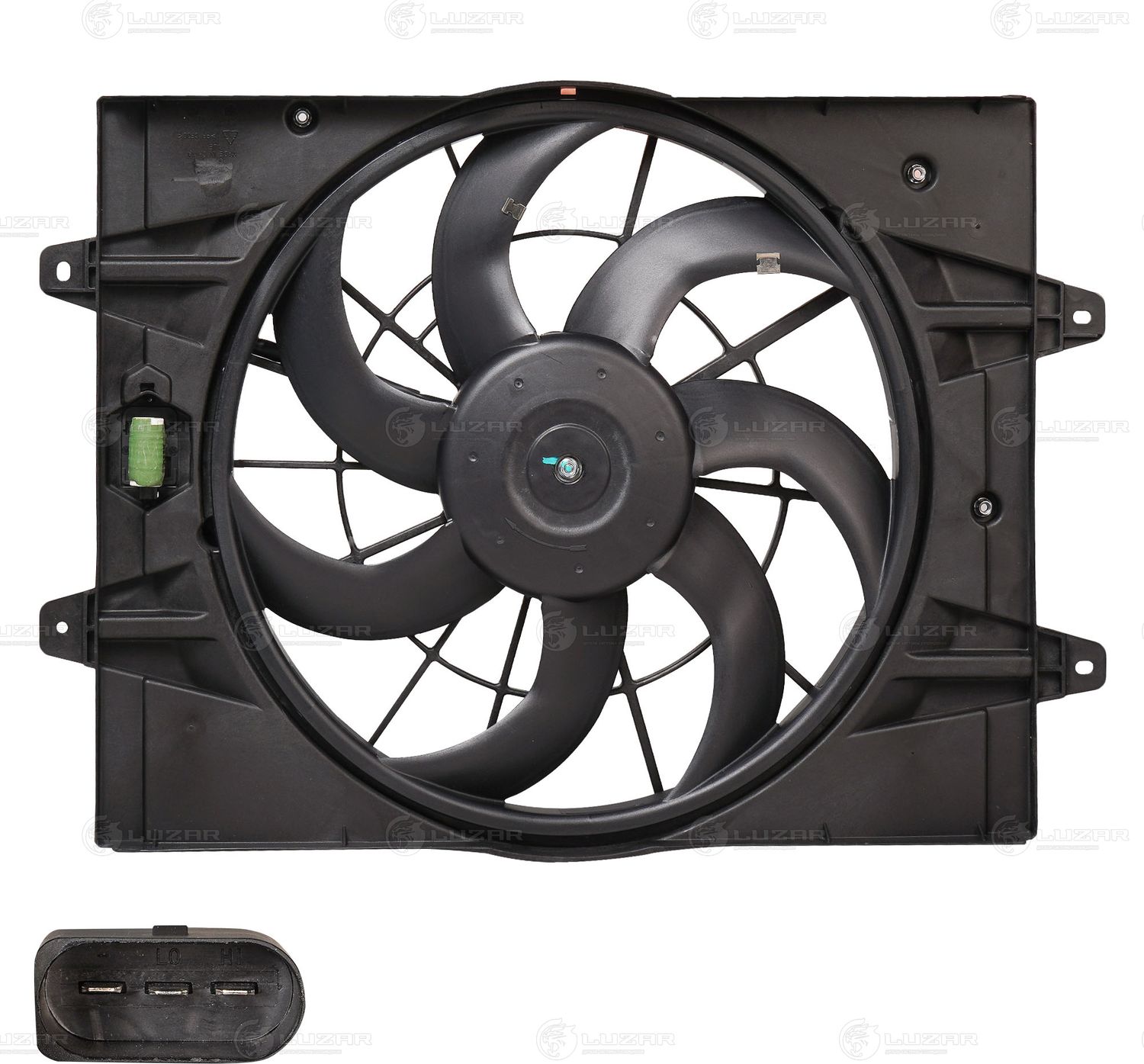 Вентилятор радиатора двигателя Luzar для Chery Tiggo 4 I 2021-2026. Артикул LFK 3017