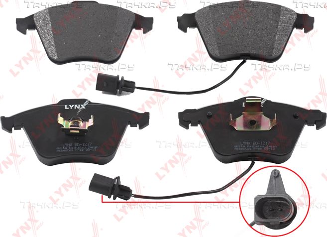 Тормозные колодки LYNXauto передние для SEAT Exeo 2008-2013. Артикул BD-1217