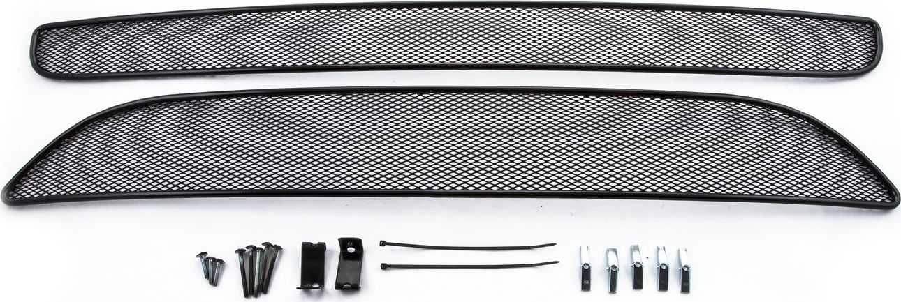 Сетка Arbori на решётку бампера, черная 10мм (2 шт) для Kia Picanto 2015-2016. Артикул 01-301216-101