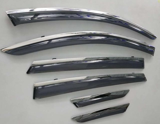 Дефлекторы Alvi-Style для окон с нержавеющим молдингом (с надписью Optima) Kia Optima IV 2015-2020. Артикул ORG-012