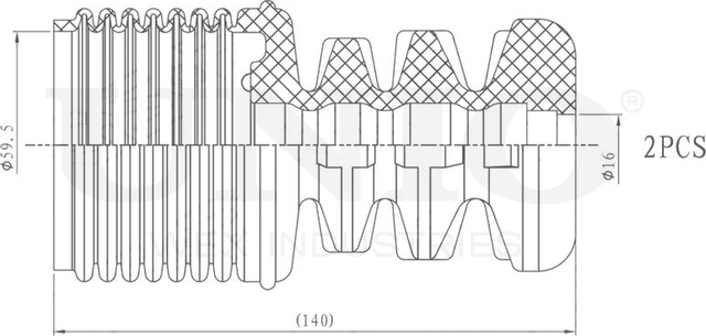 Отбойник и пыльник амортизатора, комплект (Unio). Артикул DUC-50088