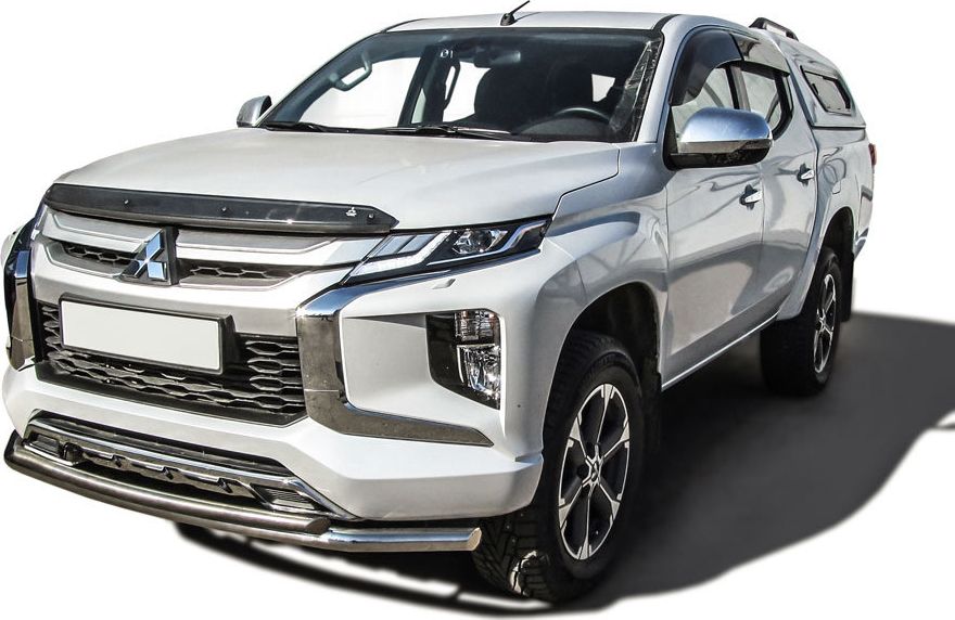 Защита Slitkoff переднего бампера d57/42 двойная для Mitsubishi L200 V рестайлинг 2018-2026. Артикул ML18-003