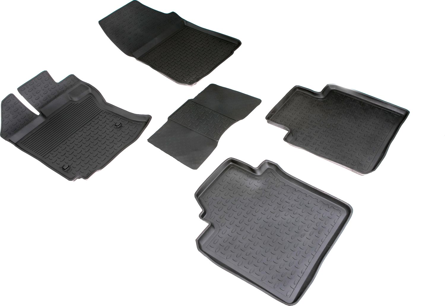 Коврики резиновые Seintex с высоким бортиком для салона Toyota Venza 2008-2012. Артикул 84992