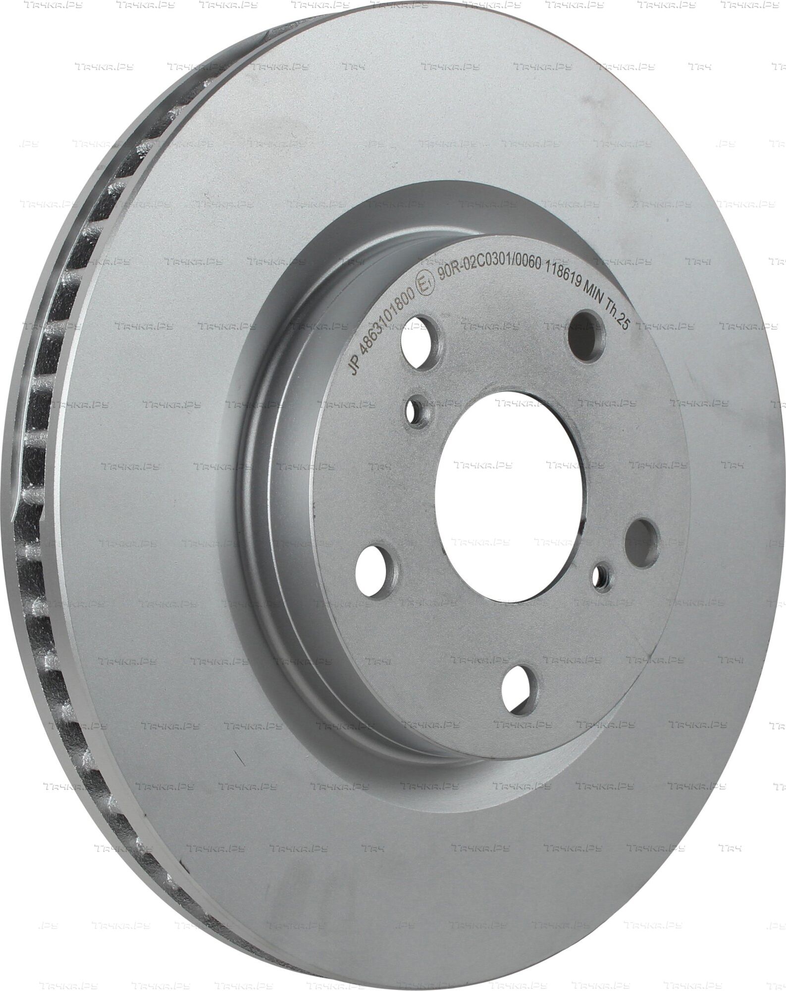 Тормозной диск JP Group передний для Toyota RAV4 IV (CA40) 2012-2019. Артикул 4863101800