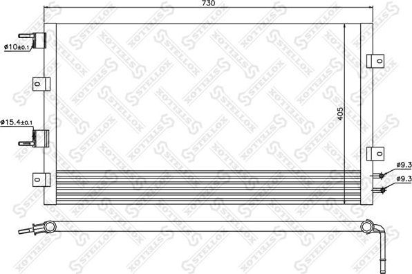 Радиатор кондиционера (конденсатор) Stellox для Chrysler Sebring II 2001-2007. Артикул 10-45372-SX