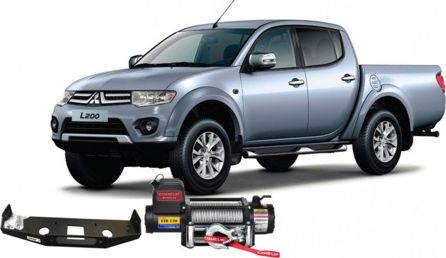 Установочный комплект 4x4Sport с лебедкой Comeup GIO 120 электрическая 12V 12000 lbs 5443 кг (стальной трос) для Mitsubishi L200 IV 2006-2015. Артикул SET-L200-853841