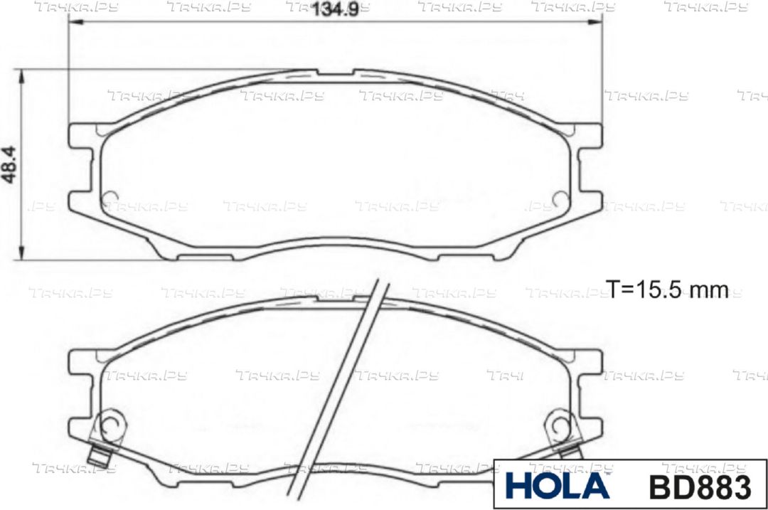 Тормозные колодки HOLA. Артикул BD883