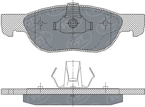 Тормозные колодки SCT-Germany передние для Fiat Bravo I 1995-2001. Артикул SP 296 PR