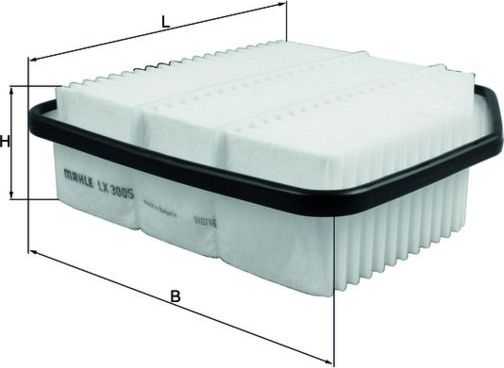 Воздушный фильтр Mahle. Артикул LX 3005