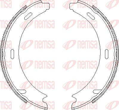 Тормозные колодки (стояночная тормозная система) Remsa. Артикул 4093.01