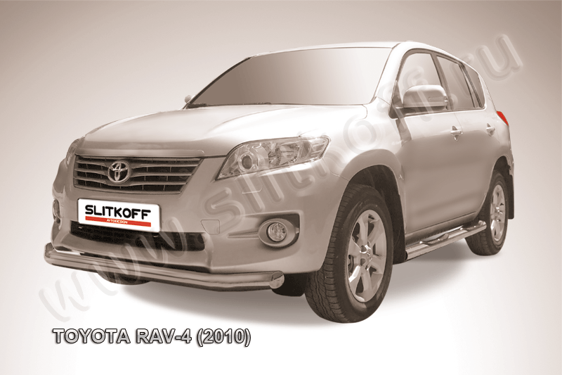 Защита Slitkoff переднего бампера d76 для Toyota RAV4 III 2010-2012. Артикул TR410-004
