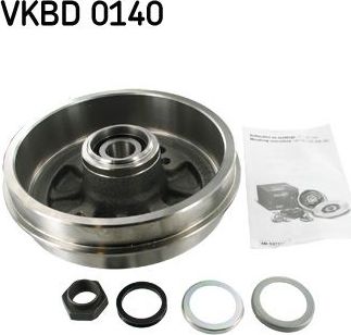 Тормозной барабан SKF. Артикул VKBD 0140