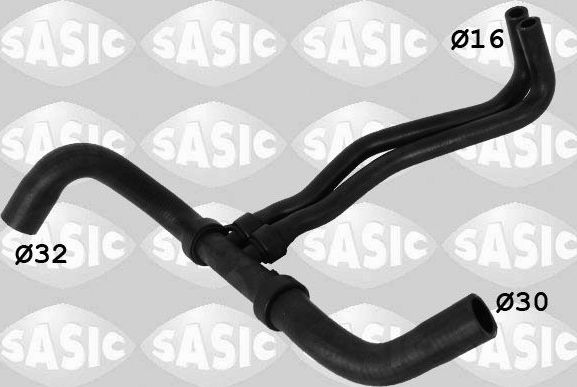 Патрубок радиатора (системы охлаждения) Sasic левый нижний для Renault Megane II 2002-2009. Артикул 3404058